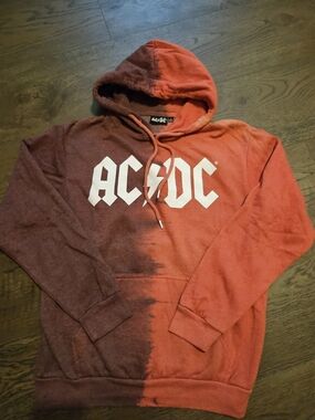 AC/DC Two-Tone Red and Dark Red Pullover Hoodie